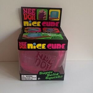 Schylling,Needoh Nice Cube Super Solid Squish Toy - Pink. AUTHENTIC! FAST SHIP!